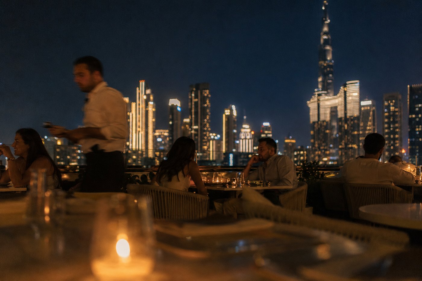 Dining above the Dubai skyline