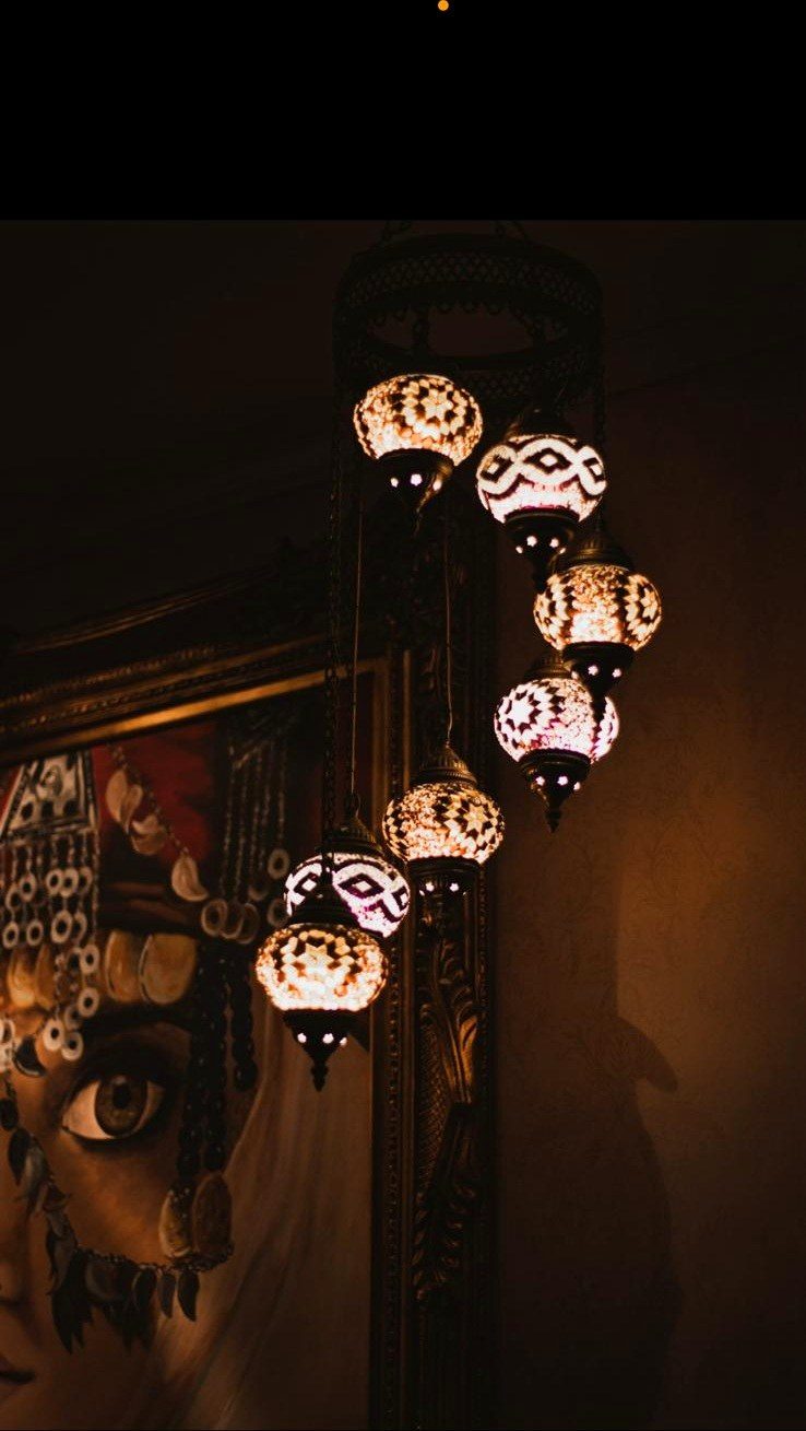 Handmade Turkish mosaic lamps